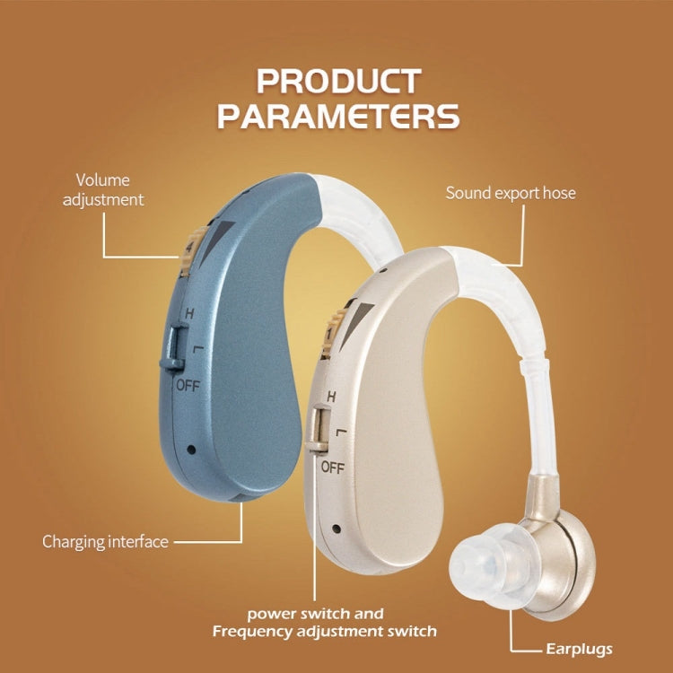 Hearing Aid Audiphones Sound Amplifier EU Plug(Blue) - Hearing Aids by PMC Jewellery | Online Shopping South Africa | PMC Jewellery