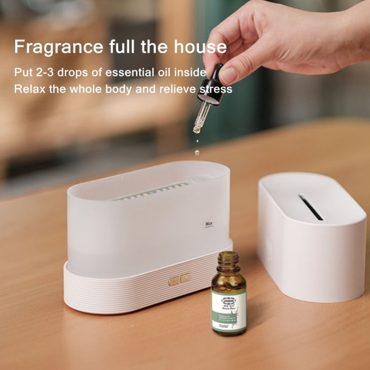 7 Color Flame Aromatherapy Machine Home Office Desk Air Humidifier(White) - Air Purifiers & Parts by PMC TechLife | Online Shopping South Africa | PMC TechLife