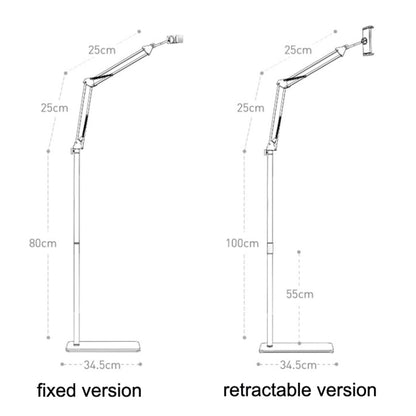 SSKY L10 Home Cantilever Ground Phone Holder Tablet Support Holder, Style: Retractable (White) - Lazy Bracket by SSKY | Online Shopping South Africa | PMC Jewellery