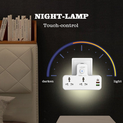 LDNIO SC2311 20W PD+QC 3.0 Multifunctional Home Fast Charging Socket with Night Light, Spec: UK Plug - Extension Socket by LDNIO | Online Shopping South Africa | PMC Jewellery