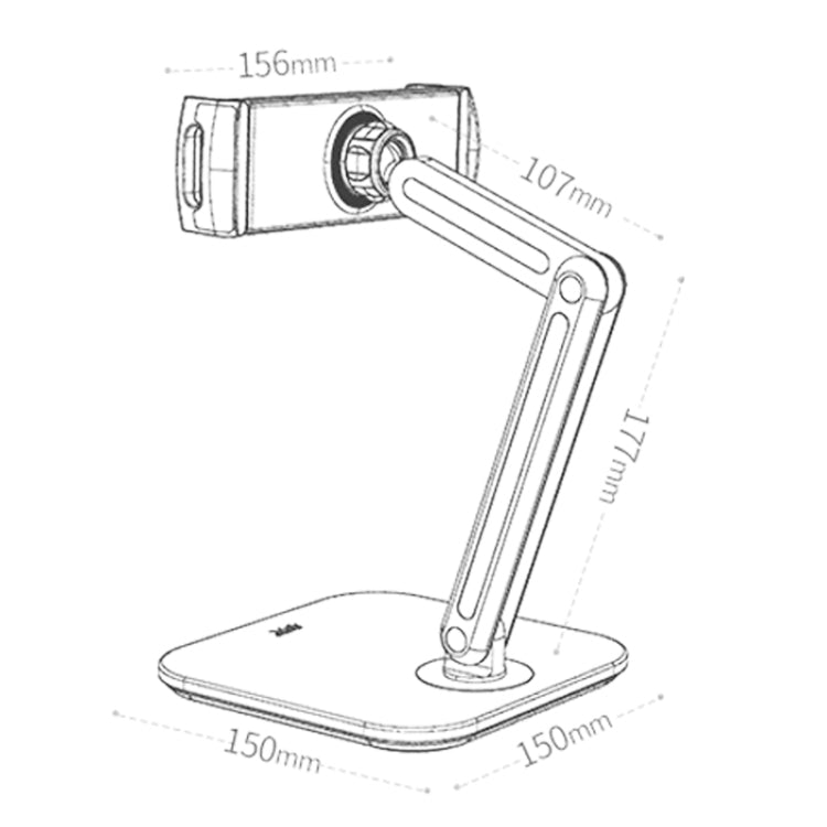 SSKY X38 Desktop Phone Tablet Stand Folding Online Classes Support, Style: Long Arm Version (White) - Desktop Holder by SSKY | Online Shopping South Africa | PMC Jewellery