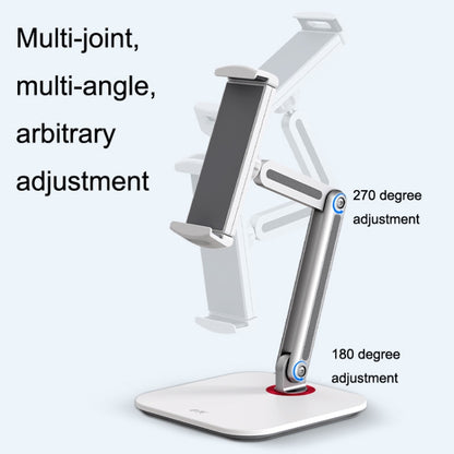 SSKY X38 Desktop Phone Tablet Stand Folding Online Classes Support, Style: Long Arm Version (White) - Desktop Holder by SSKY | Online Shopping South Africa | PMC Jewellery