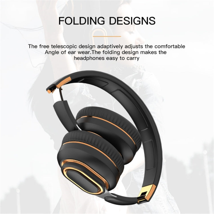 H7 Foldable Wireless Bluetooth Headset With Microphone Support TF Card, AUX(Brown-green) - Headset & Headphone by PMC Jewellery | Online Shopping South Africa | PMC Jewellery
