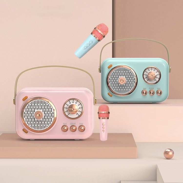 POLVCDG B152 Multi-Functional Small Family KTV Karaoke Microphone Sound Integration(Green) - Desktop Speaker by POLVCDG | Online Shopping South Africa | PMC TechLife | Buy Now Pay Later Mobicred