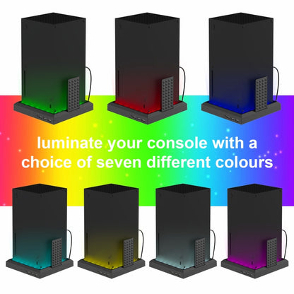 For Xbox Series X S Charging Cooling Fan Base RGB Colorful Light Charger Bracket - Charger & Power by PMC Jewellery | Online Shopping South Africa | PMC Jewellery