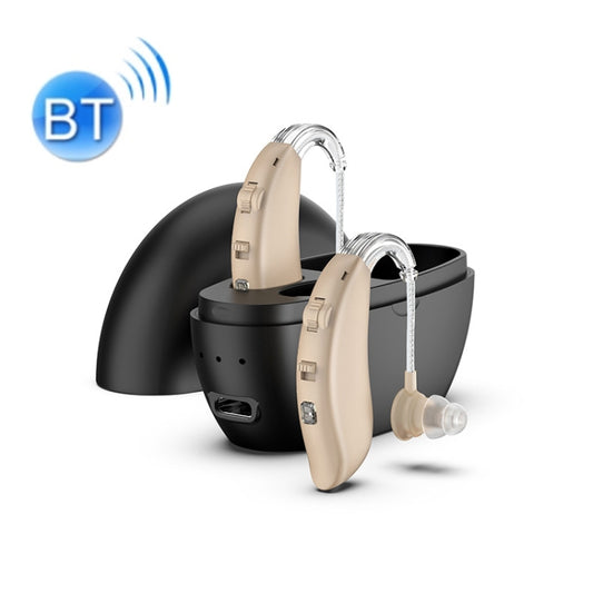 GM-301 Hearing Aid Rechargeable Sound Amplifier,Spec: With Charging Pod Skin Color+Black - Hearing Aids by PMC Jewellery | Online Shopping South Africa | PMC Jewellery