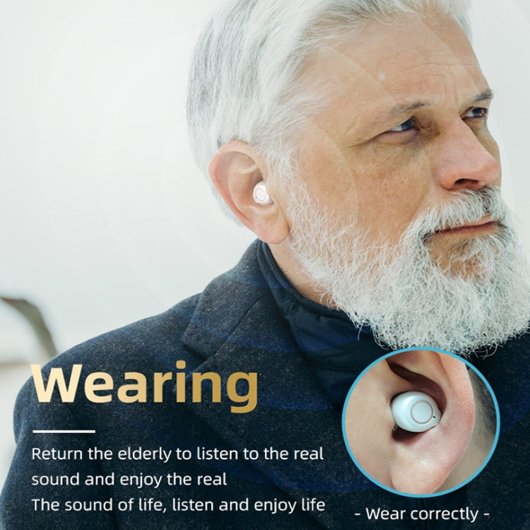 GM-902 Wireless Magnetic Charging Bluetooth Hearing Aids Elderly Sound Amplifier(Skin-color+Black) - Hearing Aids by PMC Jewellery | Online Shopping South Africa | PMC Jewellery