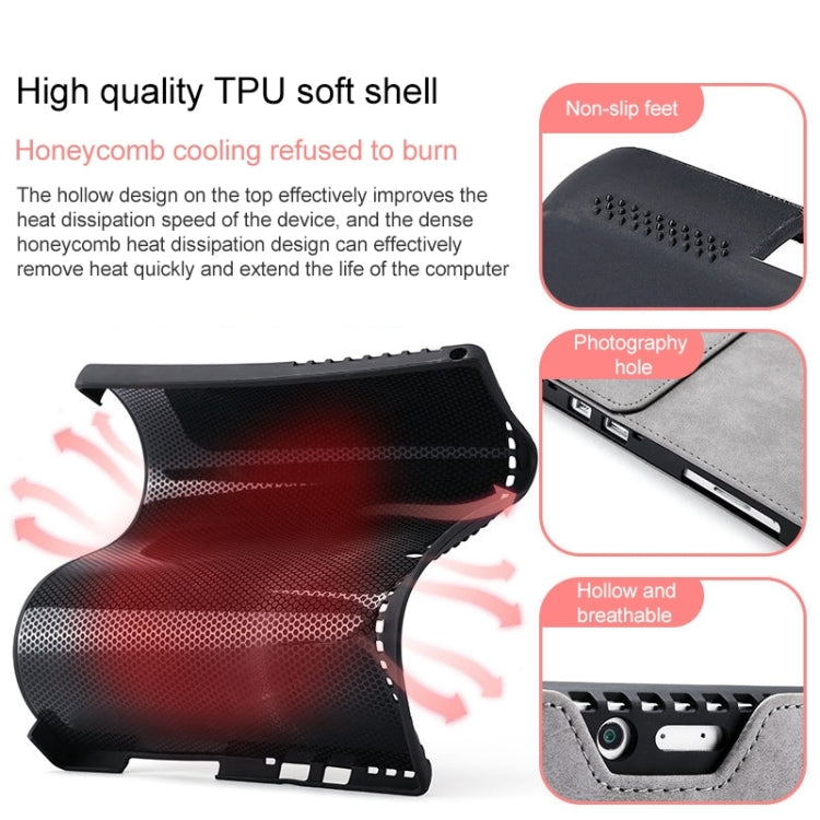 For Microsoft Surface Pro 9 Tablet Protective Case Holder(Microfiber Lambskin Texture Gray Case + Power Supply Bag) - free shipping - PMC TechLife - Order now!