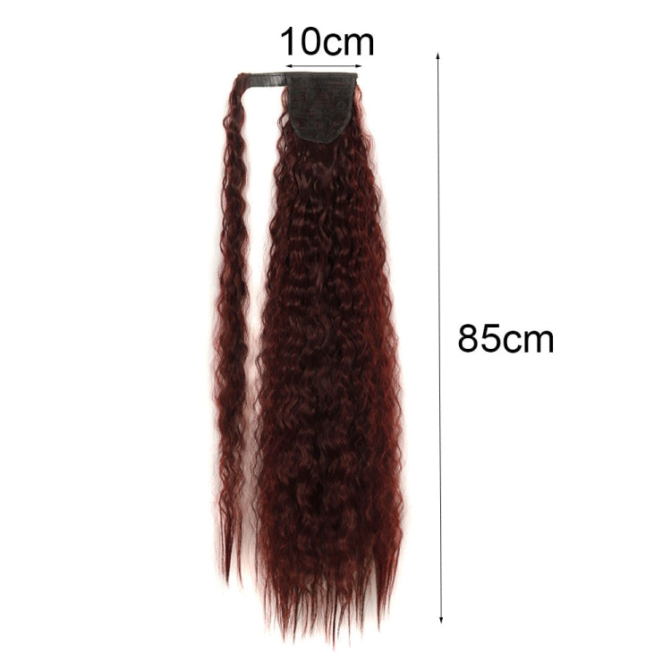 MST8568 Invisible Adhesive Bandage Wigs Corn Perm Long Ponytail Wigs(99j) - Wigs by PMC Jewellery | Online Shopping South Africa | PMC Jewellery