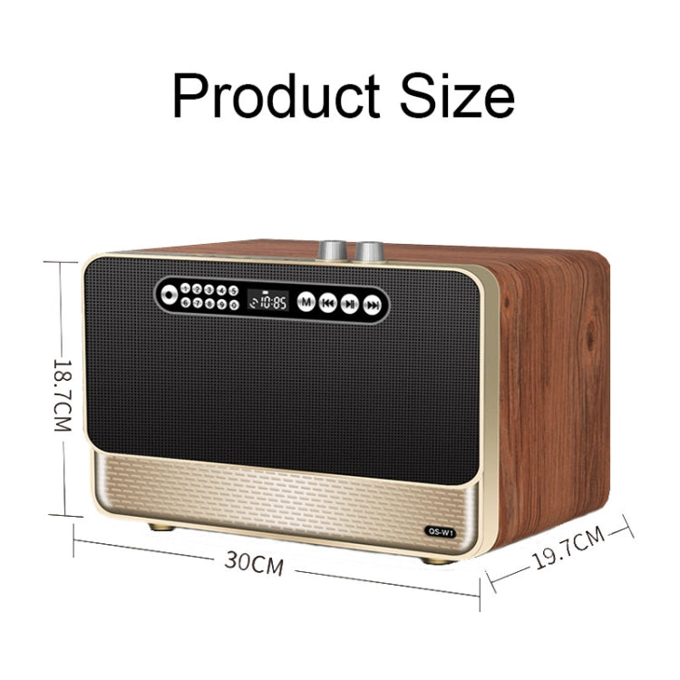 W1 Wooden HIFI Sound Effect Desktop Wireless Bluetooth Speaker(Gold) - Desktop Speaker by PMC TechLife | Online Shopping South Africa | PMC TechLife