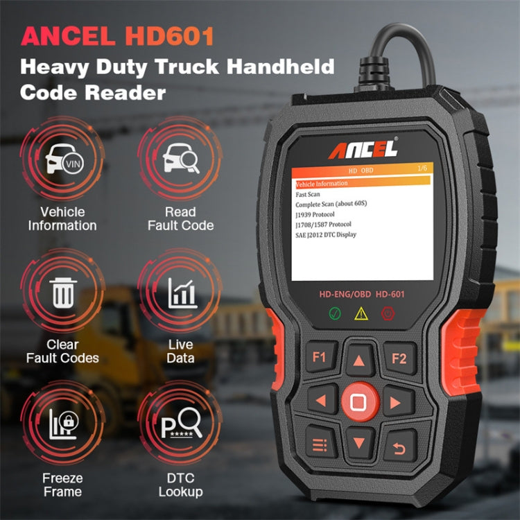 ANCEL HD601 24V Diesel Engine Detector Heavy Truck Diagnostic Scanner - free shipping - PMC TechLife - Order now!