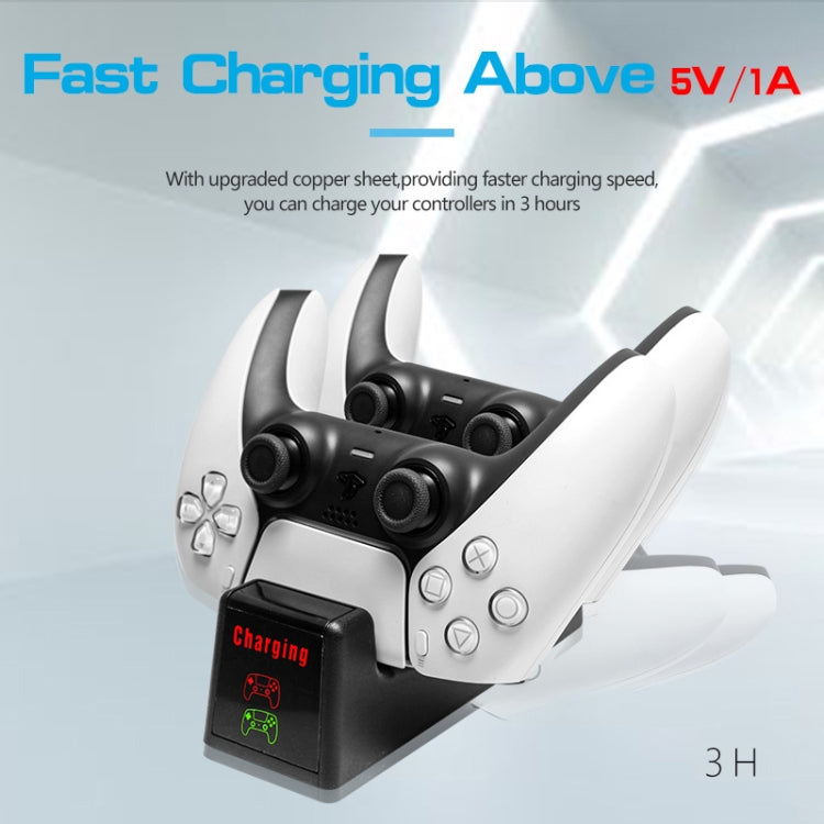 For PS5 SYP-1018 Gamepad Charging Bracket Dual Dock Charger with LED Indicator - Charger & Power by PMC Jewellery | Online Shopping South Africa | PMC Jewellery