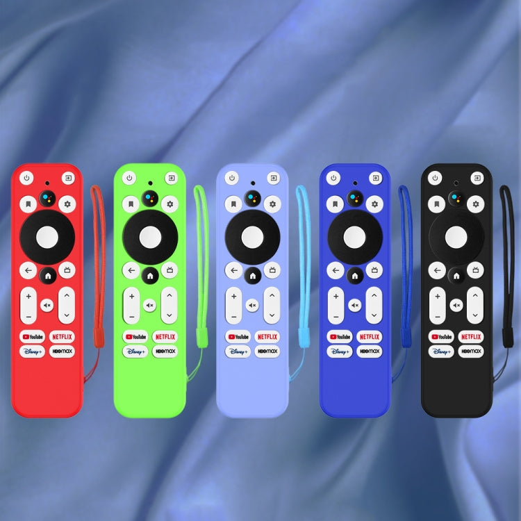For ONN Android TV 4K UHD Streaming Device Y55 Anti-Fall Silicone Remote Control Cover(Luminous Blue) - Remote Control Covers by PMC Jewellery | Online Shopping South Africa | PMC Jewellery