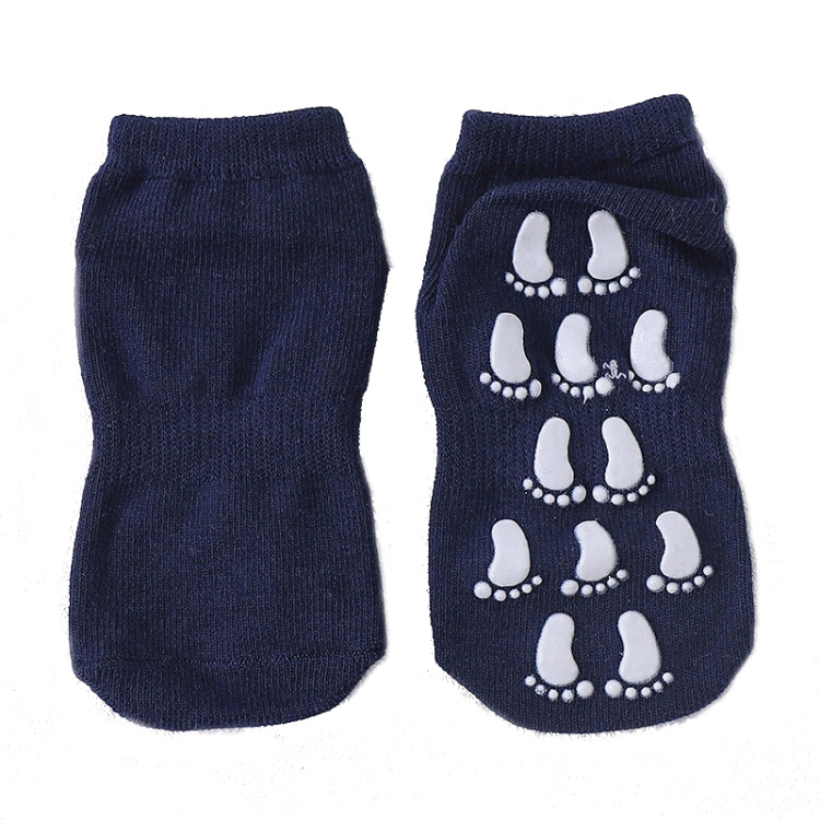 4 Pairs Anti-slip Dotted Rubber Trampoline Socks Toddler Socks For Children 1-5 Years Old(Navy Blue) - Tube Socks by PMC Jewellery | Online Shopping South Africa | PMC Jewellery | Buy Now Pay Later Mobicred