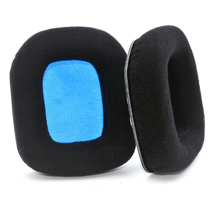 For Logitech Astro A20 2pcs Fleece Memory Foam Headphone Covers Earmuffs(Black Blue Net) - Earmuff & Pad by PMC TechLife | Online Shopping South Africa | PMC TechLife