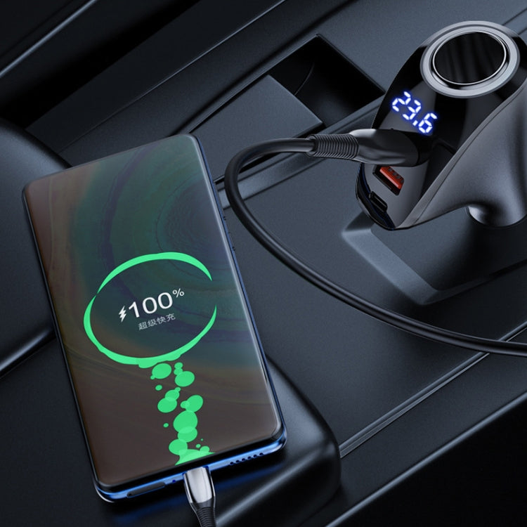 Car Charger Multifunctional Digital Display QC Charging Cigarette Lighter Adapter, Model: AAC Dual USB - Car Charger by PMC Jewellery | Online Shopping South Africa | PMC Jewellery