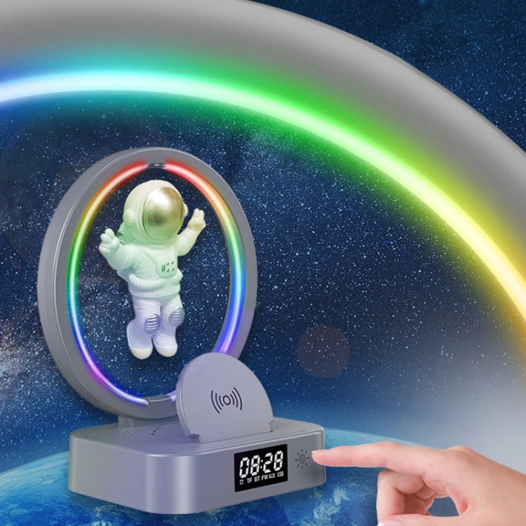 Y-558 Magnetic Levitation Astronaut TWS Bluetooth Speaker With RGB Light,Style: Silver Wireless Charging - Desktop Speaker by PMC TechLife | Online Shopping South Africa | PMC TechLife