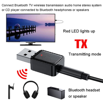 RX-TX-413 USB Bluetooth Receiving Launch 2 In 1 Adapter(White) - Audio Receiver Transmitter by PMC Jewellery | Online Shopping South Africa | PMC Jewellery