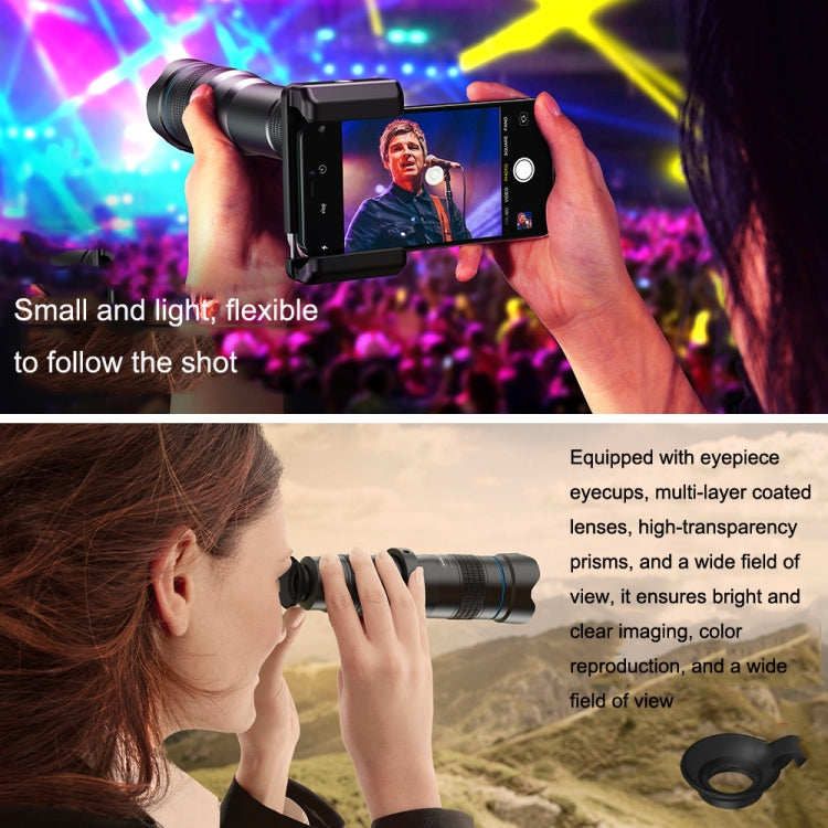 Apexel APL-36XJJ020 36X HD Telescope Universal Telephoto Phone Lens + Clip + Tripod Set - free shipping - PMC TechLife - Order now!