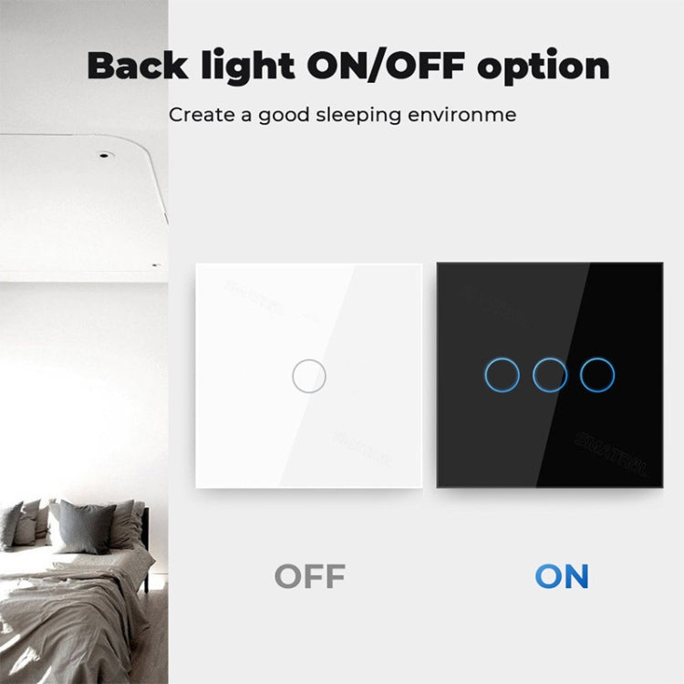 Tuya ZigBee Zero Firewire Touch Wall Remote Control Switch Light Control Voice Switch EU Plug, Style: 2 Gang (White) - Smart Switch by PMC TechLife | Online Shopping South Africa | PMC TechLife
