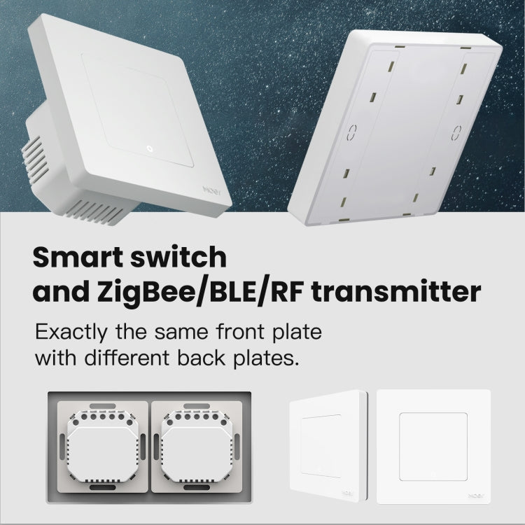 Tuya ZigBee Smart Single-fire Zero-fire Sharing Timing Voice Wall Switch EU Plug, Style: 2 Ways (Gray) - Smart Switch by PMC TechLife | Online Shopping South Africa | PMC TechLife