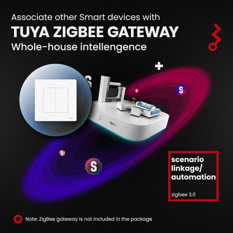 Tuya ZigBee Smart Single-fire Zero-fire Sharing Timing Voice Wall Switch EU Plug, Style: 1 Way (Gray Scene Casual Post) - Smart Switch by PMC TechLife | Online Shopping South Africa | PMC TechLife