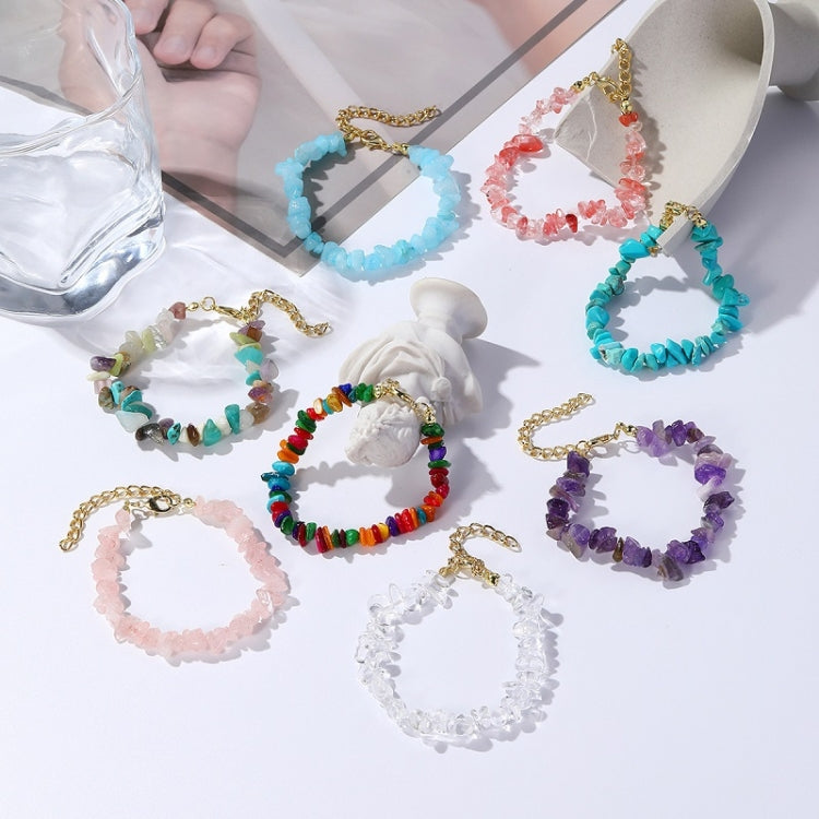 Women Boho Natural Gravel Beaded Bracelet Anklet(S2211-11 Colorful) - Clothing & Beauty by PMC Jewellery | Online Shopping South Africa | PMC Jewellery