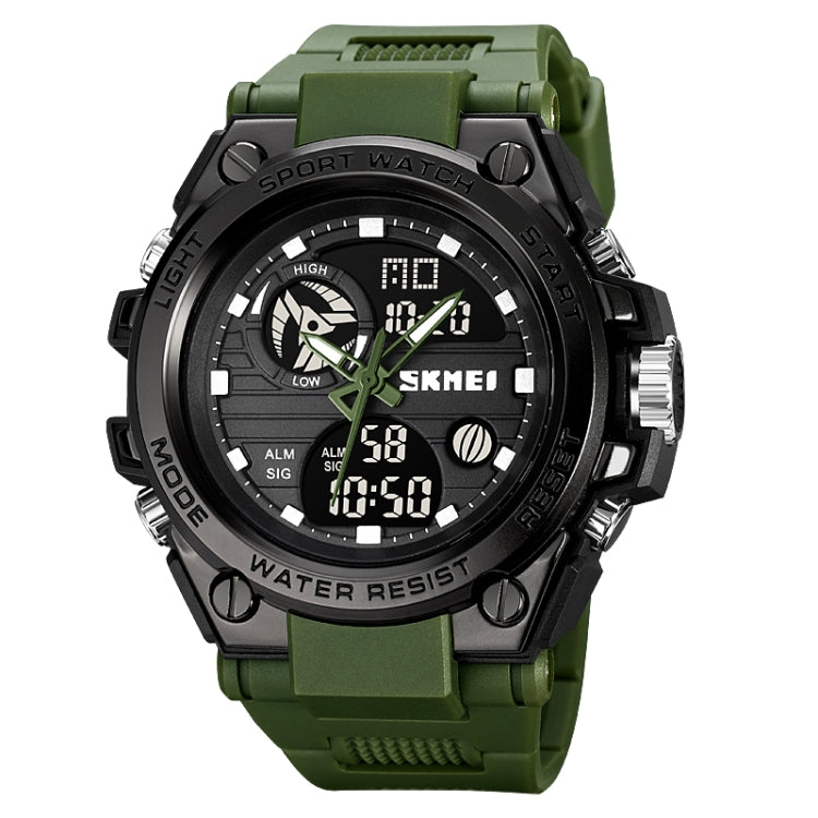 SKMEI 2031 Multifunctional Outdoor Waterproof Chronograph Men Sports Watch(Army Green) - Silicone Strap Watches by SKMEI | Online Shopping South Africa | PMC Jewellery | Buy Now Pay Later Mobicred