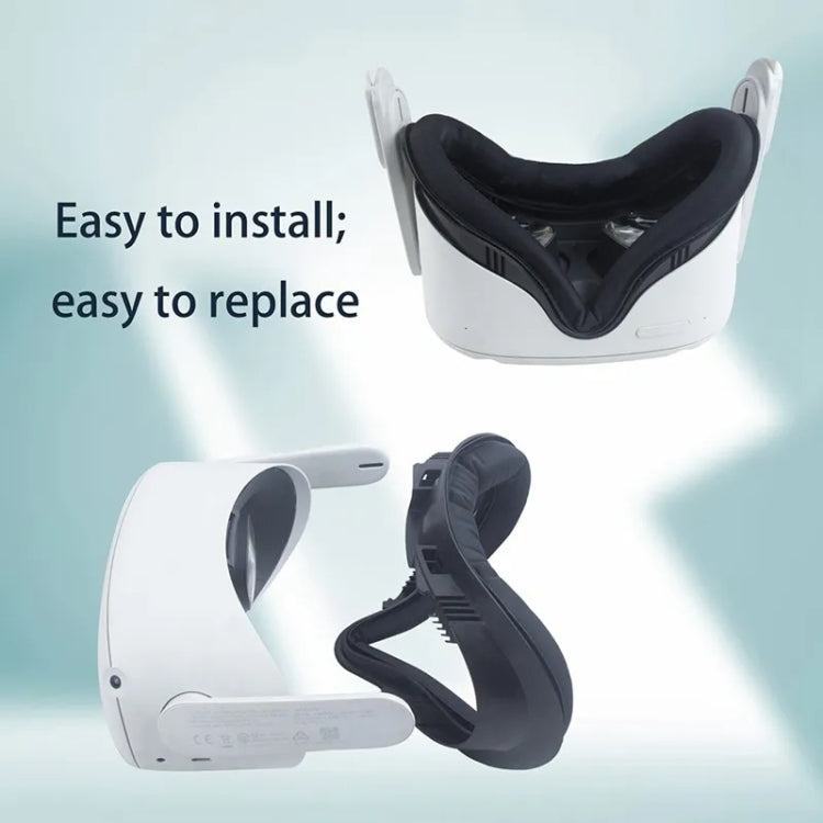 For Oculus Quest 2 VR Headset Anti-sweat Eye Mask VR Facial Interface Bracket Cover(Black) - VR Accessories by PMC TechLife | Online Shopping South Africa | PMC TechLife