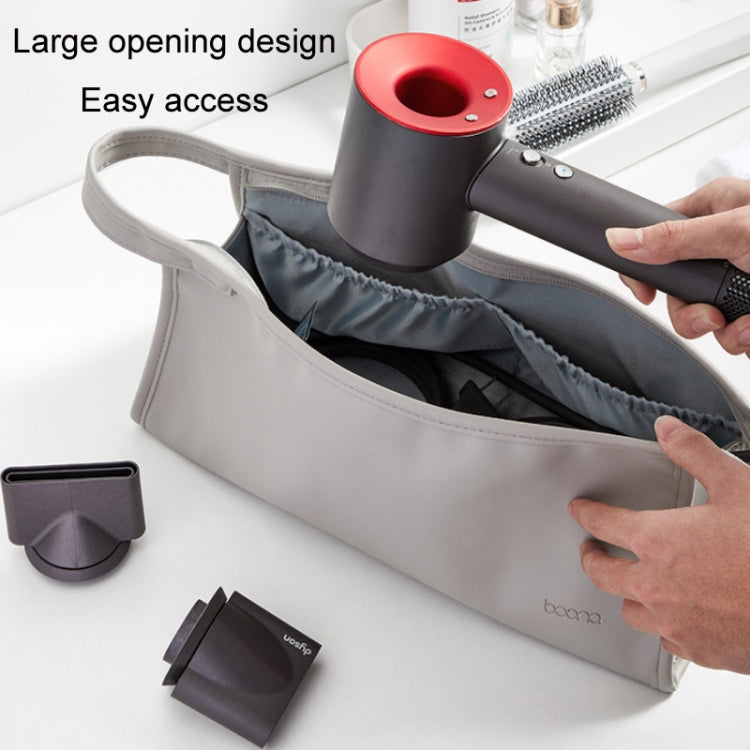 Baona BN-DS001 for Dyson Hair Dryer Accessories Leather Organizer(Gray) - Dyson Accessories by Baona | Online Shopping South Africa | PMC Jewellery