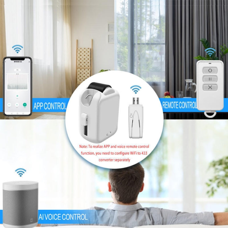 X101 Smart Home Automatic Curtain Machine With RC, Style: Roman Pole Model Single Host+Gateway - Smart Switch by PMC TechLife | Online Shopping South Africa | PMC TechLife | Buy Now Pay Later Mobicred