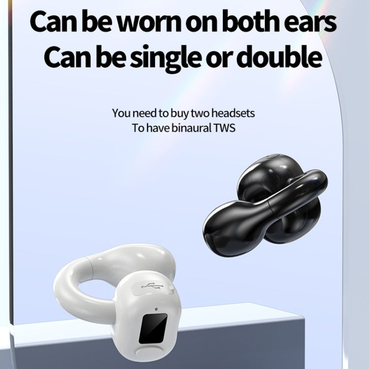 M10 IPX5 Waterproof Ear Clip Bluetooth Earphones, Style: Single Black - Bluetooth Earphone by PMC TechLife | Online Shopping South Africa | PMC TechLife