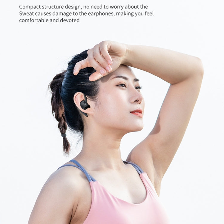 S260 Hanging Ear With Charging Bin Digital Display Stereo Bluetooth Earphones(Black) - Bluetooth Earphone by PMC TechLife | Online Shopping South Africa | PMC TechLife