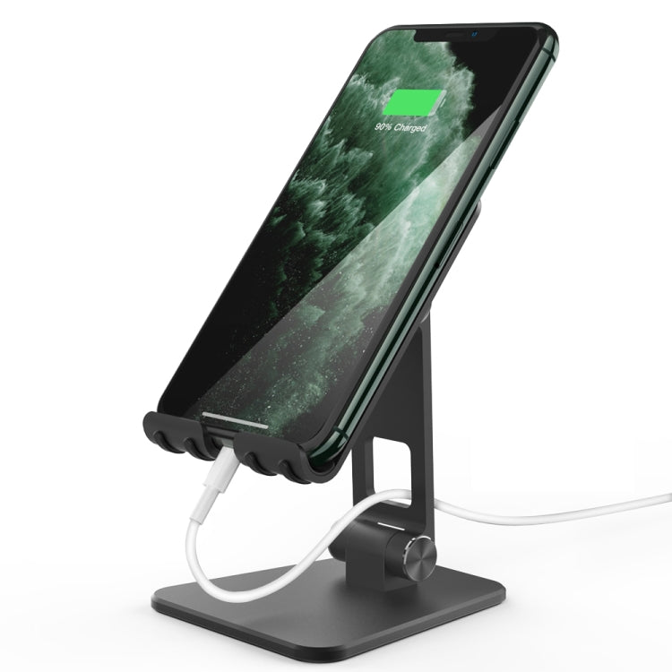 AhaStyle ST01 Double Swivel Aluminum Alloy Convenient Phone Charging Stand Base(Black) - Desktop Holder by AhaStyle | Online Shopping South Africa | PMC TechLife | Buy Now Pay Later Mobicred