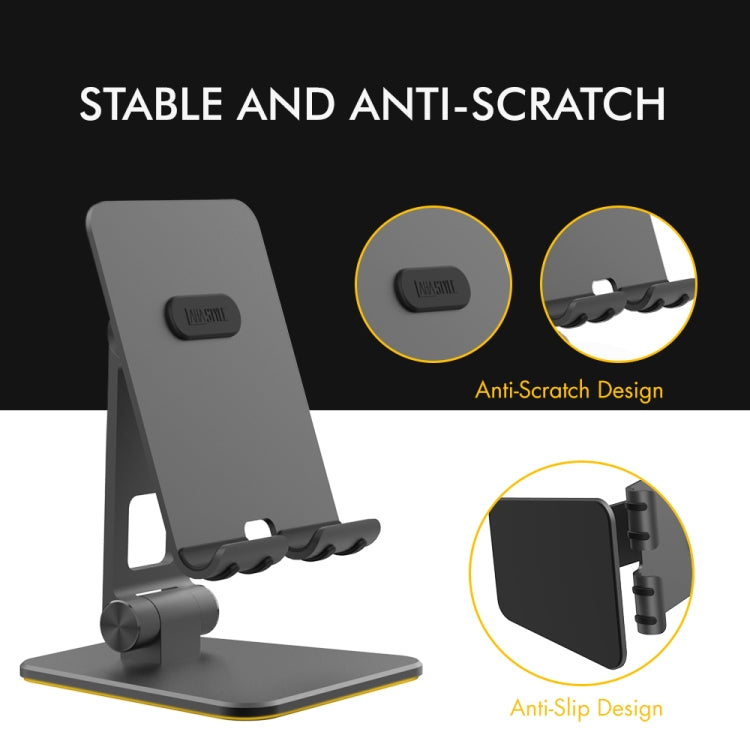 AhaStyle ST01 Double Swivel Aluminum Alloy Convenient Phone Charging Stand Base(Black) - Desktop Holder by AhaStyle | Online Shopping South Africa | PMC TechLife | Buy Now Pay Later Mobicred