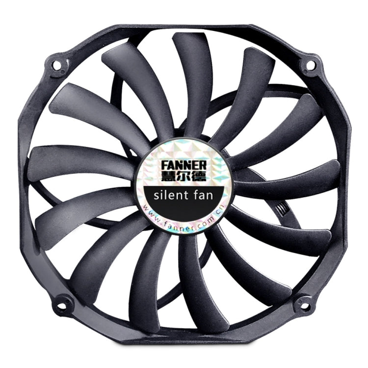 FANNER Ice Soul F14015 4PIN PWM Ultra-thin Chassis Fan Desktop Computer Radiator(Black) - Fan Cooling by FANNER | Online Shopping South Africa | PMC Jewellery