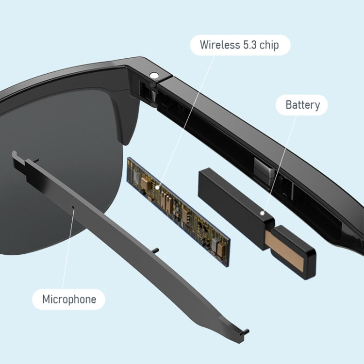 F06 Universal Style Bluetooth 5.3 Smart Sunglasses Wireless Headset Anti-Strong Light Anti-Polarized Sunglasses - Bluetooth Earphone by PMC Jewellery | Online Shopping South Africa | PMC Jewellery