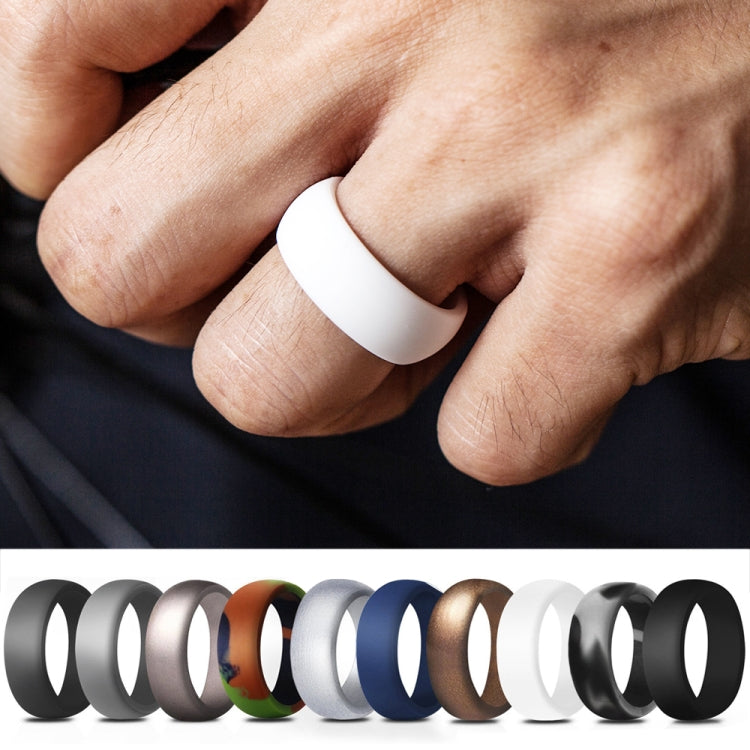 SiR013 8.7mm Curved Outdoor Sports Silicone Ring, Size: No.8(Bronze) - Rings by PMC Jewellery | Online Shopping South Africa | PMC Jewellery