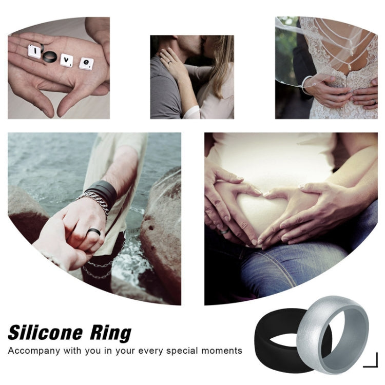 SiR013 8.7mm Curved Outdoor Sports Silicone Ring, Size: No.10(Light Grey) - Rings by PMC Jewellery | Online Shopping South Africa | PMC Jewellery