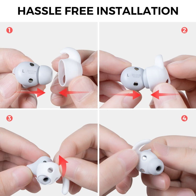 For Beats Studio Buds AhaStyle PT172 Earphone Silicone Ear Caps, Style: Earcap x 3+Case (White) - Anti-dust & Ear Caps by AhaStyle | Online Shopping South Africa | PMC Jewellery