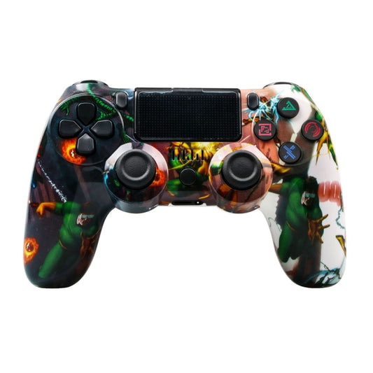 For PS4 Wireless Bluetooth Game Controller With Light Strip Dual Vibration Game Handle(Hulk) - Gamepads by PMC Jewellery | Online Shopping South Africa | PMC Jewellery