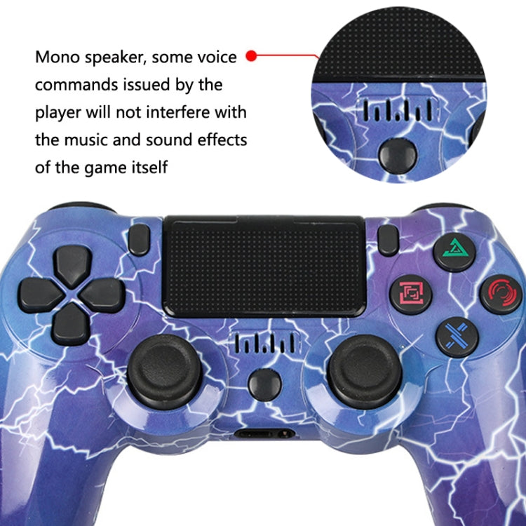 For PS4 Wireless Bluetooth Game Controller With Light Strip Dual Vibration Game Handle(White) - Gamepads by PMC Jewellery | Online Shopping South Africa | PMC Jewellery