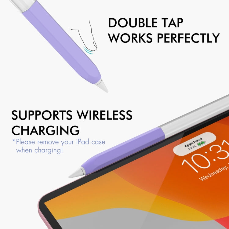 For Apple Pencil 2 AhaStyle PT-LC05 Jelly Style Translucent Silicone Protective Pen Case(Purple) - Pencil Accessories by AhaStyle | Online Shopping South Africa | PMC Jewellery