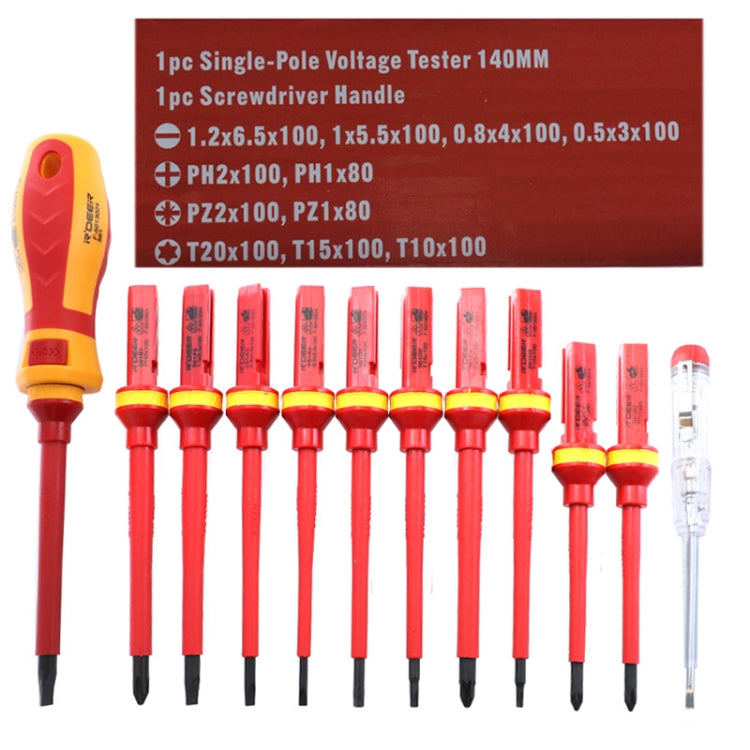 RDEER VDE-9913 13 In 1 Insulated Screwdriver Set Screwdriver Electrician Tools - free shipping - PMC TechLife - Order now!