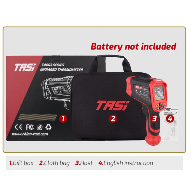 TASI TA603A -32-1080 degrees Celsius Color Screen Infrared Thermometer Industrial Electronic Thermometer - Thermostat & Thermometer by TASI | Online Shopping South Africa | PMC Jewellery | Buy Now Pay Later Mobicred