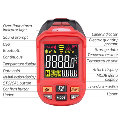 TASI TA603A -32-1080 degrees Celsius Color Screen Infrared Thermometer Industrial Electronic Thermometer - Thermostat & Thermometer by TASI | Online Shopping South Africa | PMC Jewellery | Buy Now Pay Later Mobicred