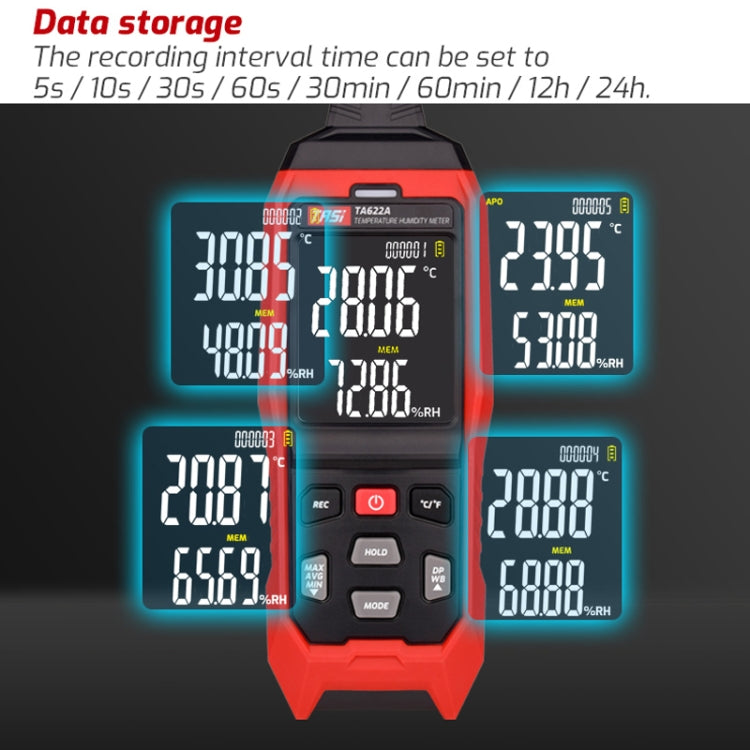 TASI TA622B USB Computer Connection Temperature Humidity Meter Digital Dew Point Thermometer - Thermostat & Thermometer by TASI | Online Shopping South Africa | PMC Jewellery | Buy Now Pay Later Mobicred