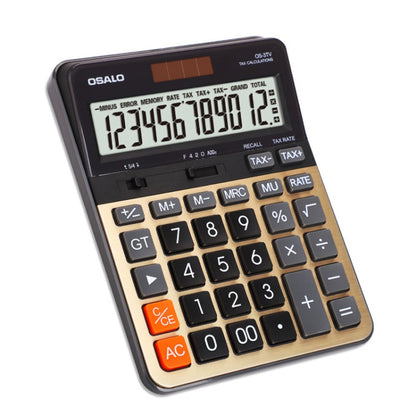 OSALO OS-3TV 12-digit LCD Screen Solar Dual Power Supply Desktop Calculator - Calculator by OSALO | Online Shopping South Africa | PMC Jewellery | Buy Now Pay Later Mobicred