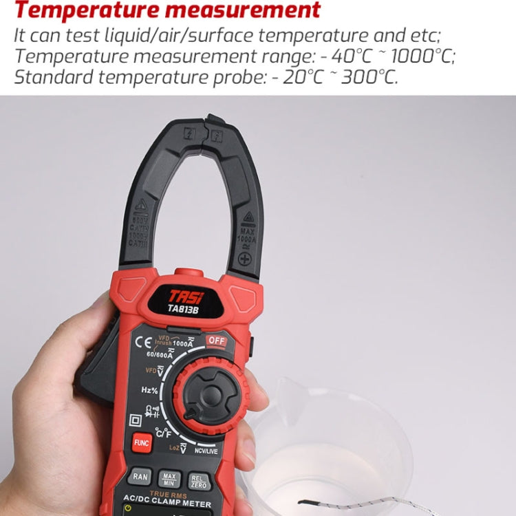 TASI TA813A Clamp Meter High Accuracy AC DC Voltage Ammeter - Digital Multimeter by TASI | Online Shopping South Africa | PMC Jewellery | Buy Now Pay Later Mobicred