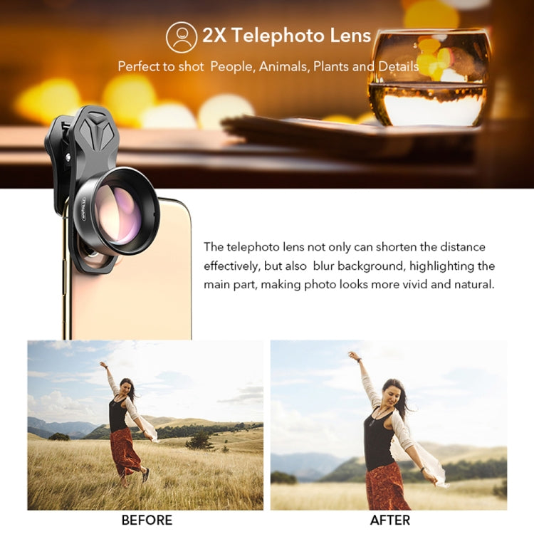 APEXEL APL-HB5 5 in 1 Wide Angle Macro Fisheye HD External Mobile Phone Lens(Set) - free shipping - PMC TechLife - Order now!